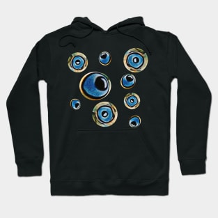 Blue and yellow spheres Hoodie